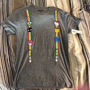 Hello Sanrio suspenders shirt